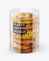 Clear Plastic Tube with Cookies Mockup