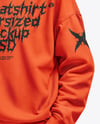 Elderly Woman in Glasses Wearing Sweatshirt & Sweatpants Mockup
