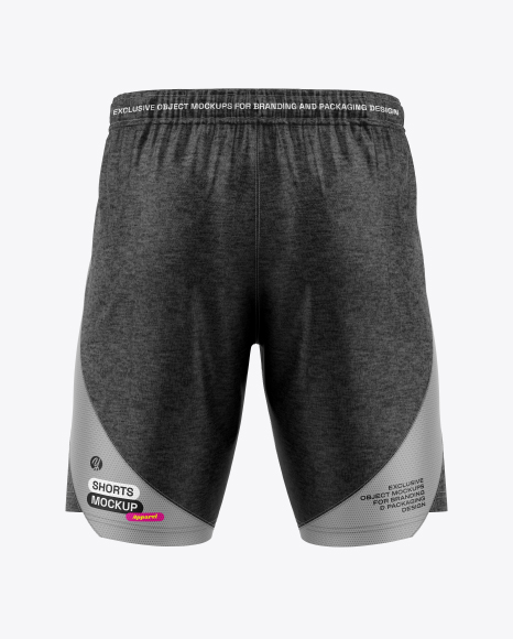Heather Shorts Mockup - Back View