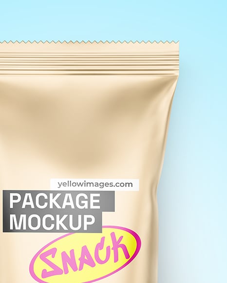 Matte Metallic Snack Package Mockup