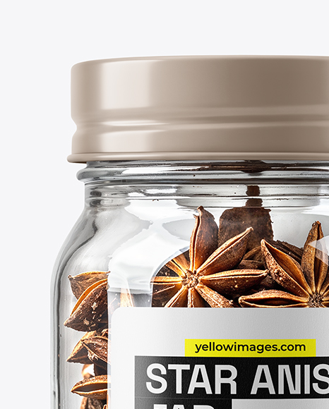 Glass Jar with Star Anise Mockup