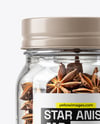 Glass Jar with Star Anise Mockup