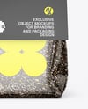 Transparent Package with Chia Seeds Mockup