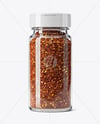 Glass Jar with Chili Pepper Flakes Mockup