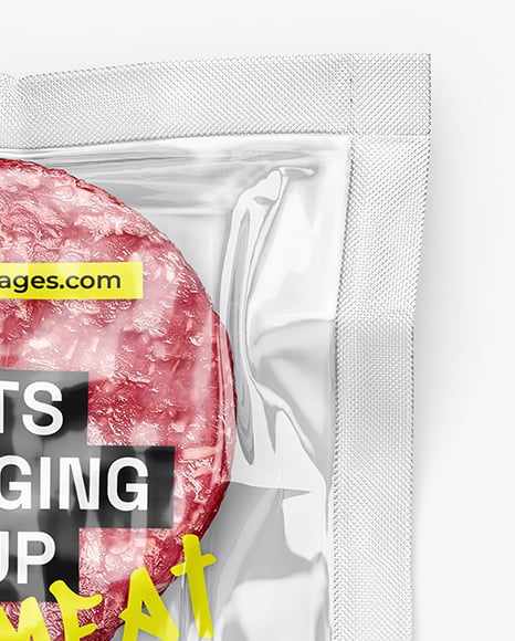Clear Plastic Flow-Pack with Cutlets Mockup