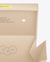 Kraft Perforated Paper Takeaway Food Box Mockup