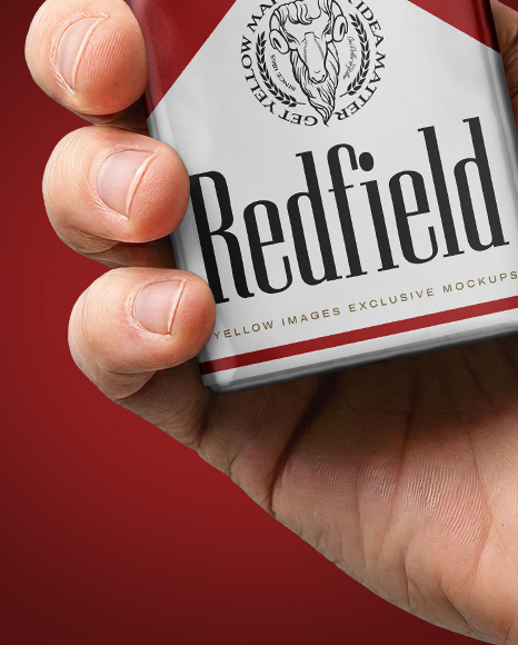 Soft Cigarette Pack in a Hand Mockup