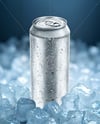 Aluminium Can in Ice Mockup
