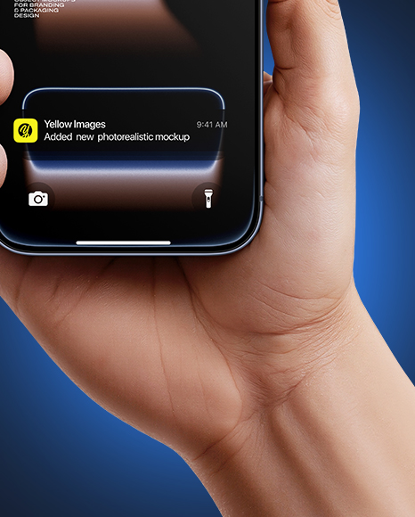 iPhone 17 Pro Max Deep Blue in a Hand Mockup