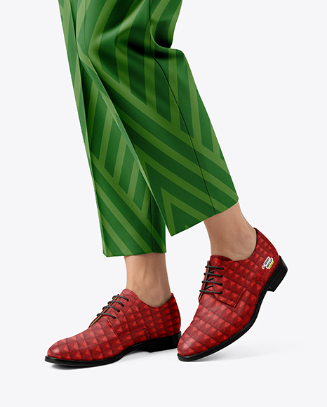 Derby Shoes on Woman's Legs Mockup