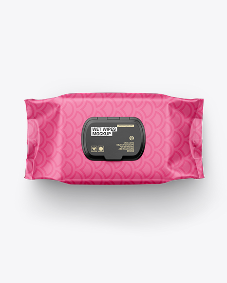 Matte Wet Wipes Pack Mockup