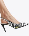 Pair of Slingbacks on Woman's Legs Mockup