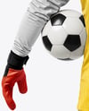 Soccer Goalkeeper Wearing Long Sleeve Jersey and Shorts Mockup