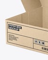 Opened Kraft Cake Box Mockup