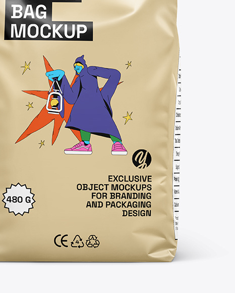 Matte Coffee Bag Mockup