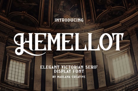 Hemellot Elegant Victorian Serif Display Font - Modern modern font
