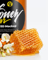 Glass Jar with Acacia Honey Mockup