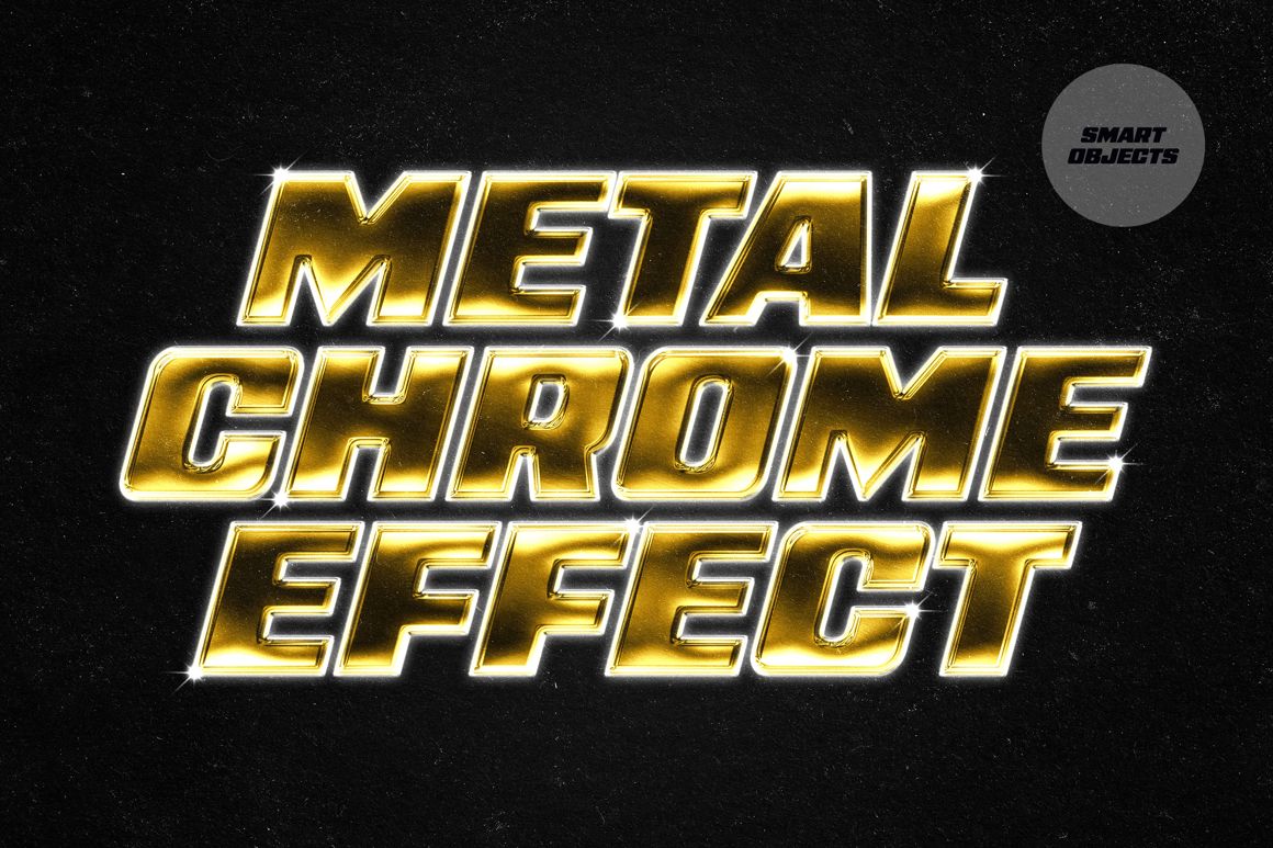 Shining Chrome Text &amp; Logo Effect