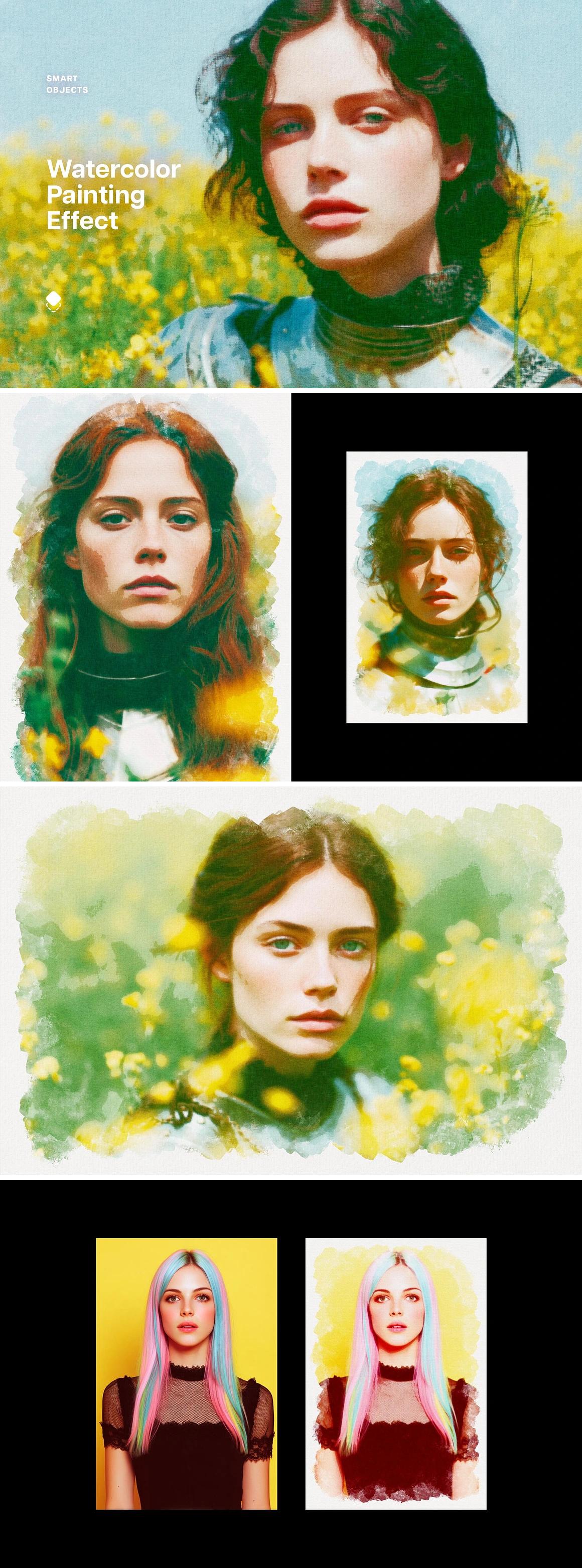 Watercolor Paint Photo Effect Bundle