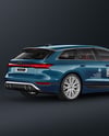 Electric Sportback Car Mockup - Back Half Side View