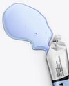 Opened Metallic Stick Sachet with Liquid Mockup