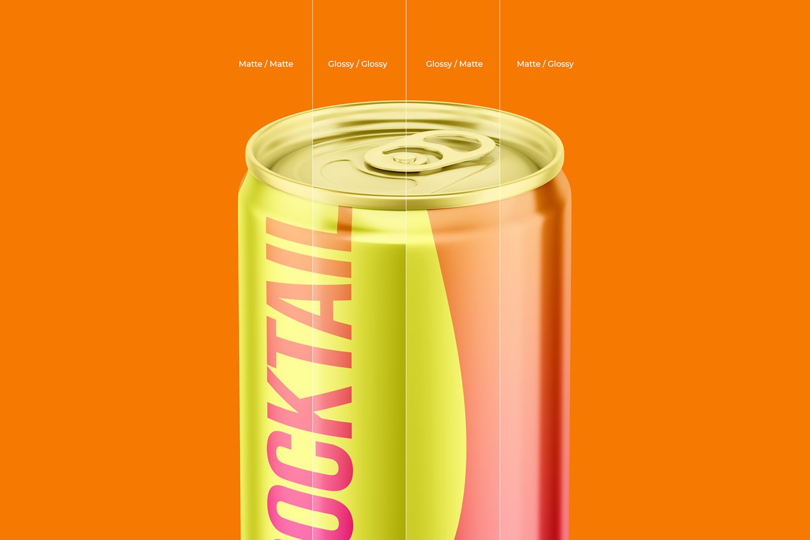 Slim 250ml Aluminium Can Mockup
