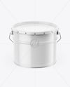 Glossy Tin Can w/ Metallic Handle Mockup