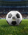 Soccer Ball on Stadium Field Mockup