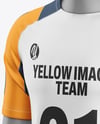 Training Short Sleeve Full Soccer Kit Mockup - Half Side View