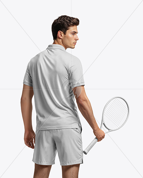 Man Wearing Tennis Uniform Mockup