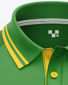 Men's Short Sleeve Raglan Polo Mockup