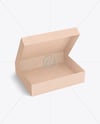 Opened Kraft Paper Box with Sushi Mockup