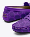 Pair of Women's Leather Moccasins Mockup