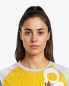 Female Goalkeeper Wearing Long Sleeve Soccer Jersey Mockup