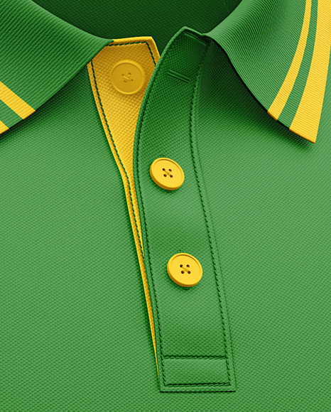 Men's Short Sleeve Raglan Polo Mockup