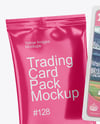 Glossy Trading Card Pack with Card Mockup