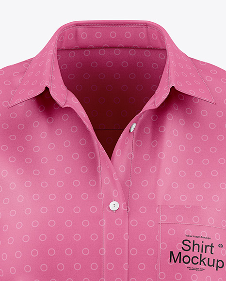 Women's Long Sleeve Shirt Mockup - Front View