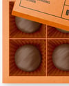 Kraft Box of Chocolate Sweets Mockup