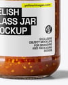 Jar with Sweet Relish Sauce Mockup
