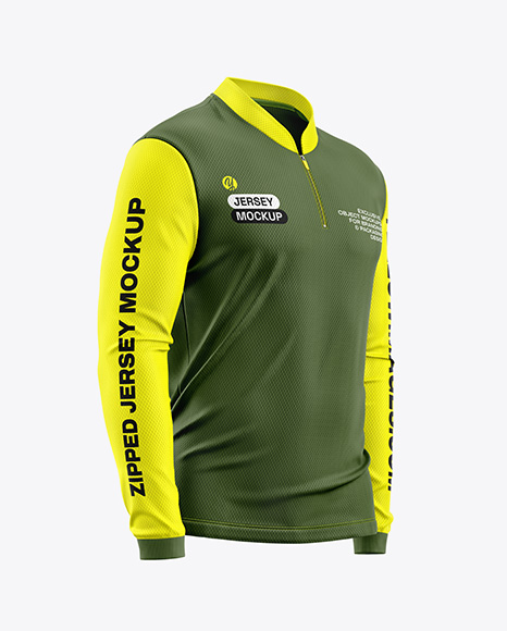 Mesh Jersey Mockup - Half Side View