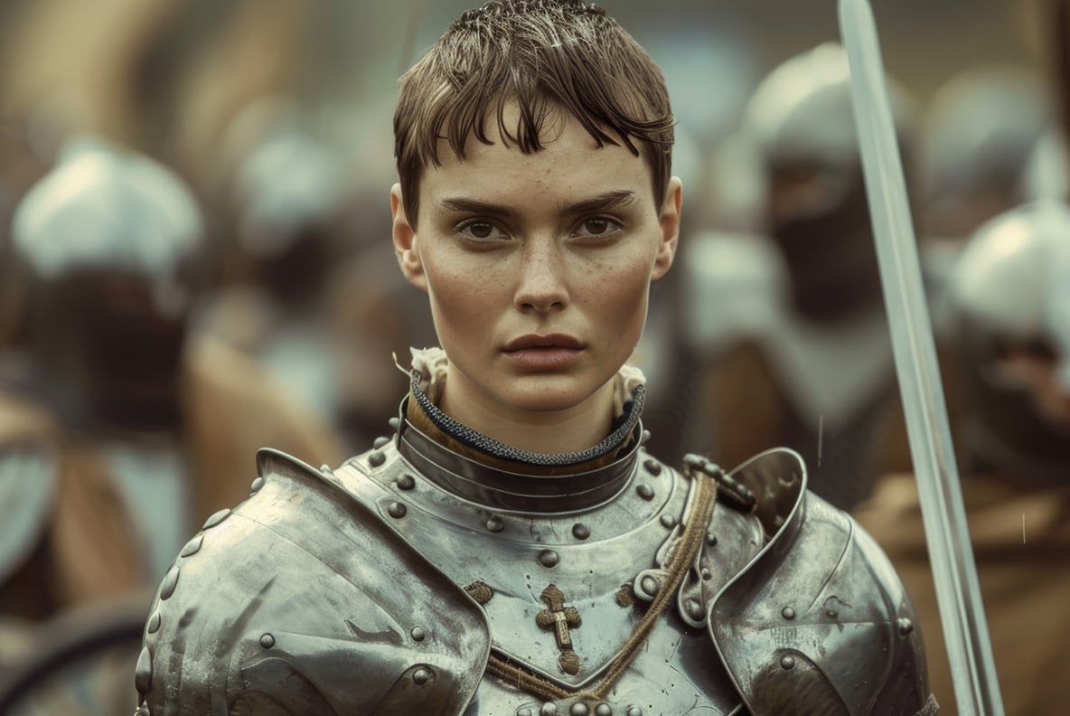 Woman knight in armor