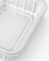 Empty Clear Plastic Food Container Mockup