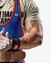 Man Wearing Weightlifing Suit with Singlet and Shirt Mockup