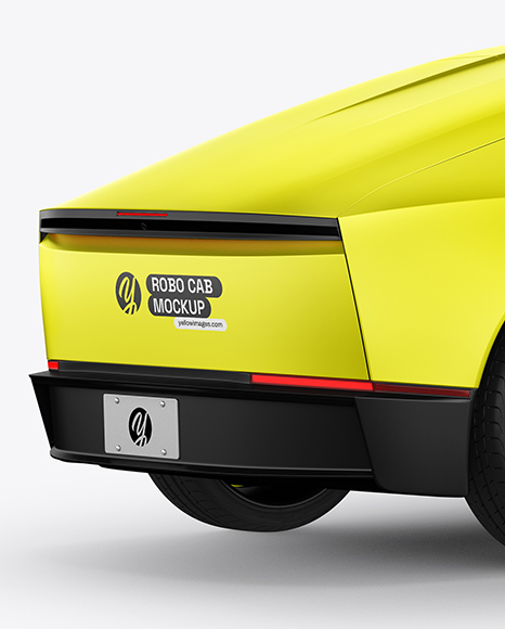 Electric RoboCab Mockup - Back Half Side View