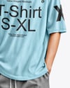 Man Wearing an Oversize T-shirt Mockup