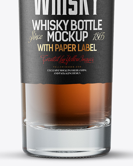 Tall Whiskey Bottle Mockup