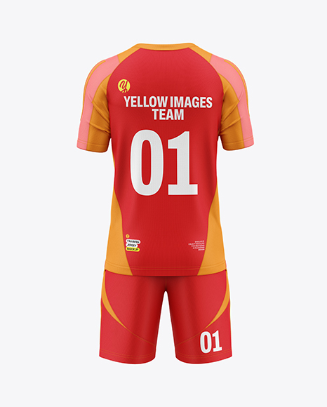 Training Short Sleeve Kit Mockup - Back View