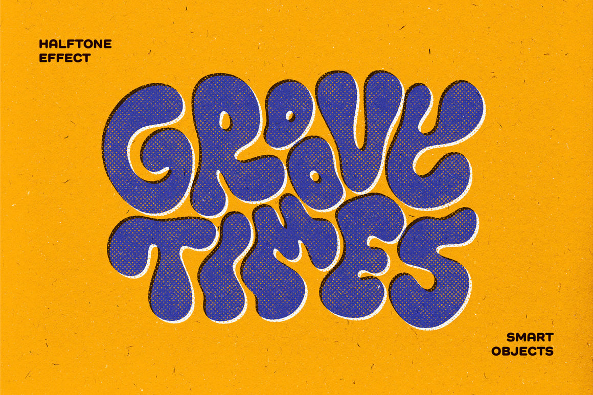 Halftone Print Text &amp; Logo Effect