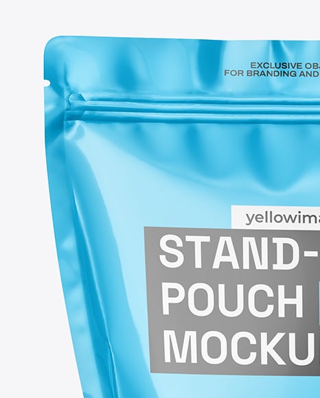 Glossy Stand-Up Pouch Mockup