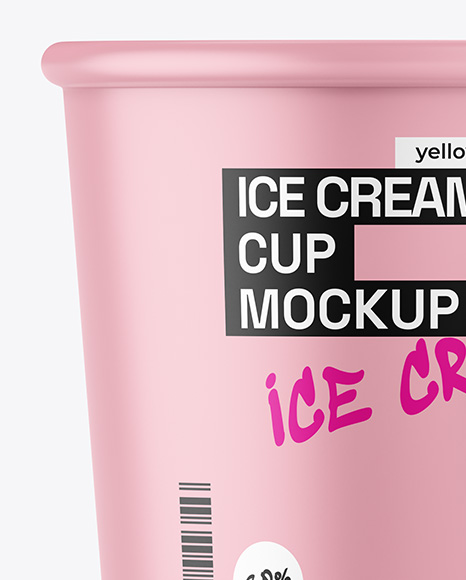 Matte Ice Cream Cup Mockup
